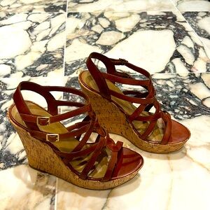 Nordstrom BP Label Brown Leather Wedges